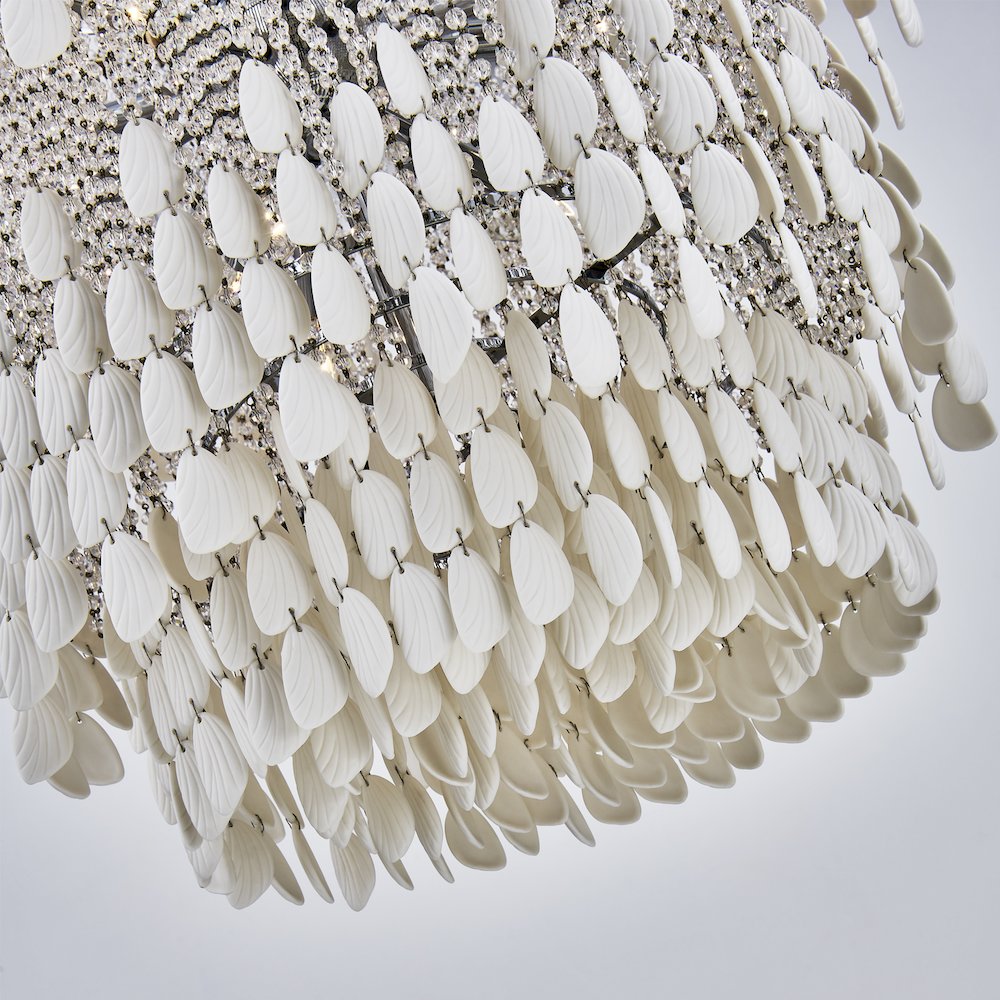 Farfalle 28-in 18 Light (40-watt) Brushed Champagne Gold Chandelier. Picture 19