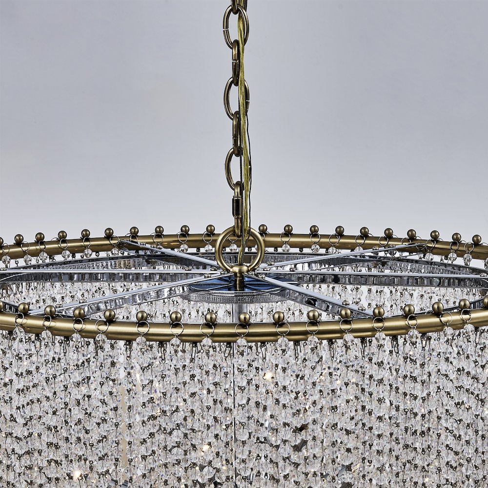 Farfalle 28-in 18 Light (40-watt) Brushed Champagne Gold Chandelier. Picture 24