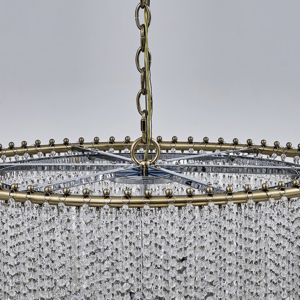 Farfalle 28-in 18 Light (40-watt) Brushed Champagne Gold Chandelier. Picture 25