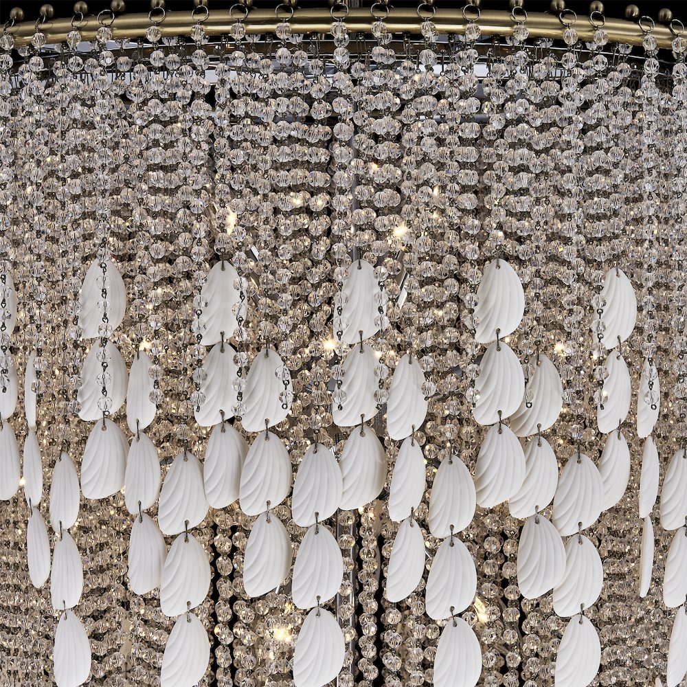Farfalle 28-in 18 Light (40-watt) Brushed Champagne Gold Chandelier. Picture 26