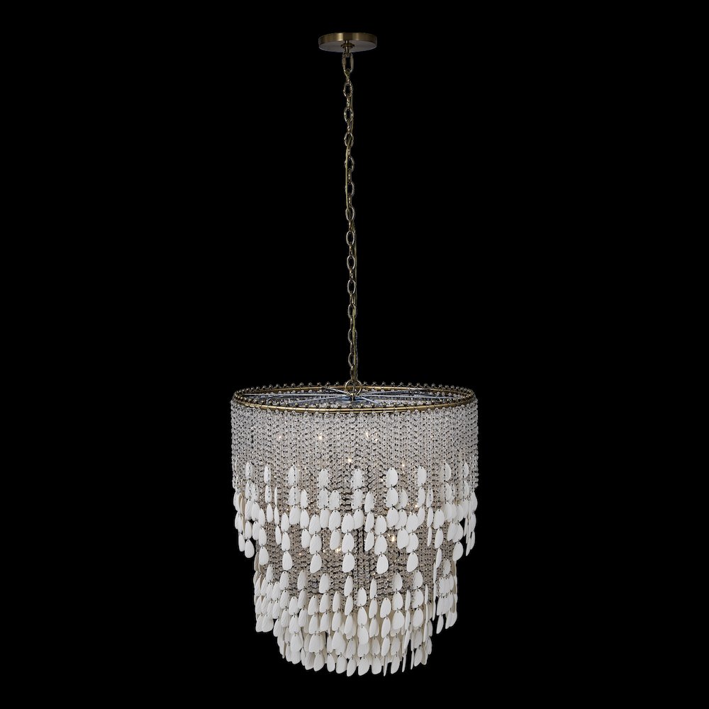 Farfalle 28-in 18 Light (40-watt) Brushed Champagne Gold Chandelier. Picture 27