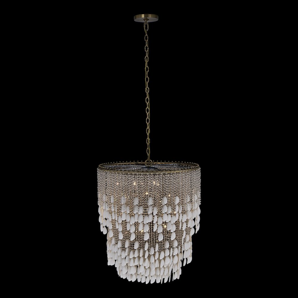 Farfalle 28-in 18 Light (40-watt) Brushed Champagne Gold Chandelier. Picture 28
