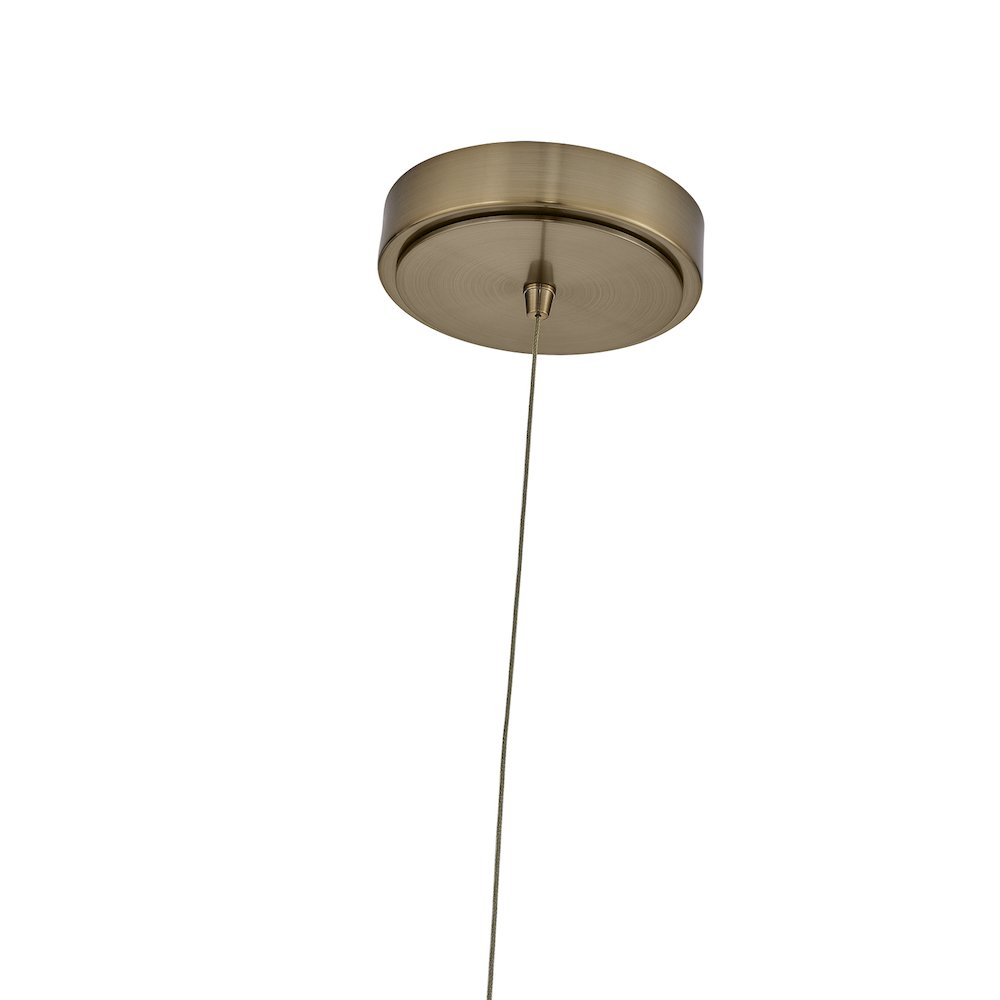 Goccia 6.25-in (7-watt) LED Winter Brass Mini Pendant. Picture 4