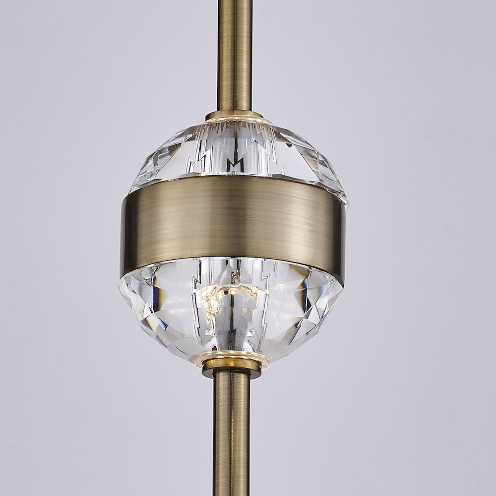 Goccia 6.25-in (7-watt) LED Winter Brass Mini Pendant. Picture 5