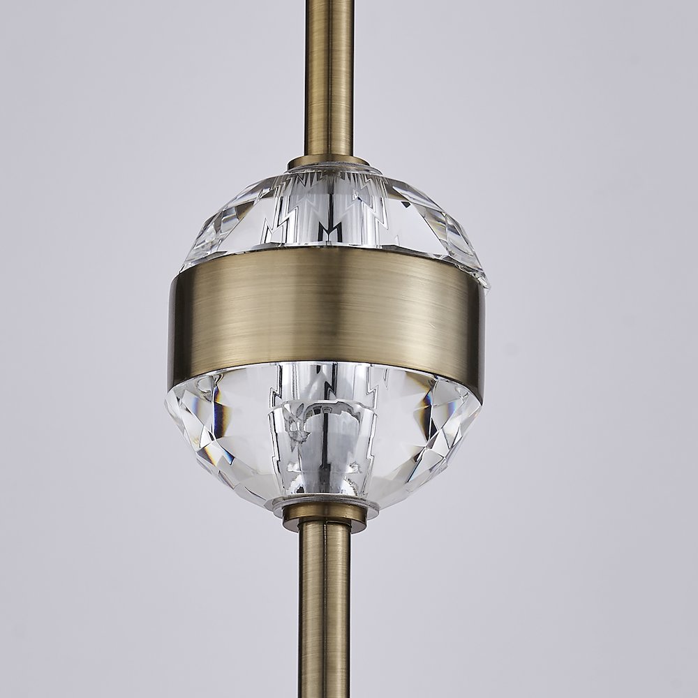 Goccia 6.25-in (7-watt) LED Winter Brass Mini Pendant. Picture 6