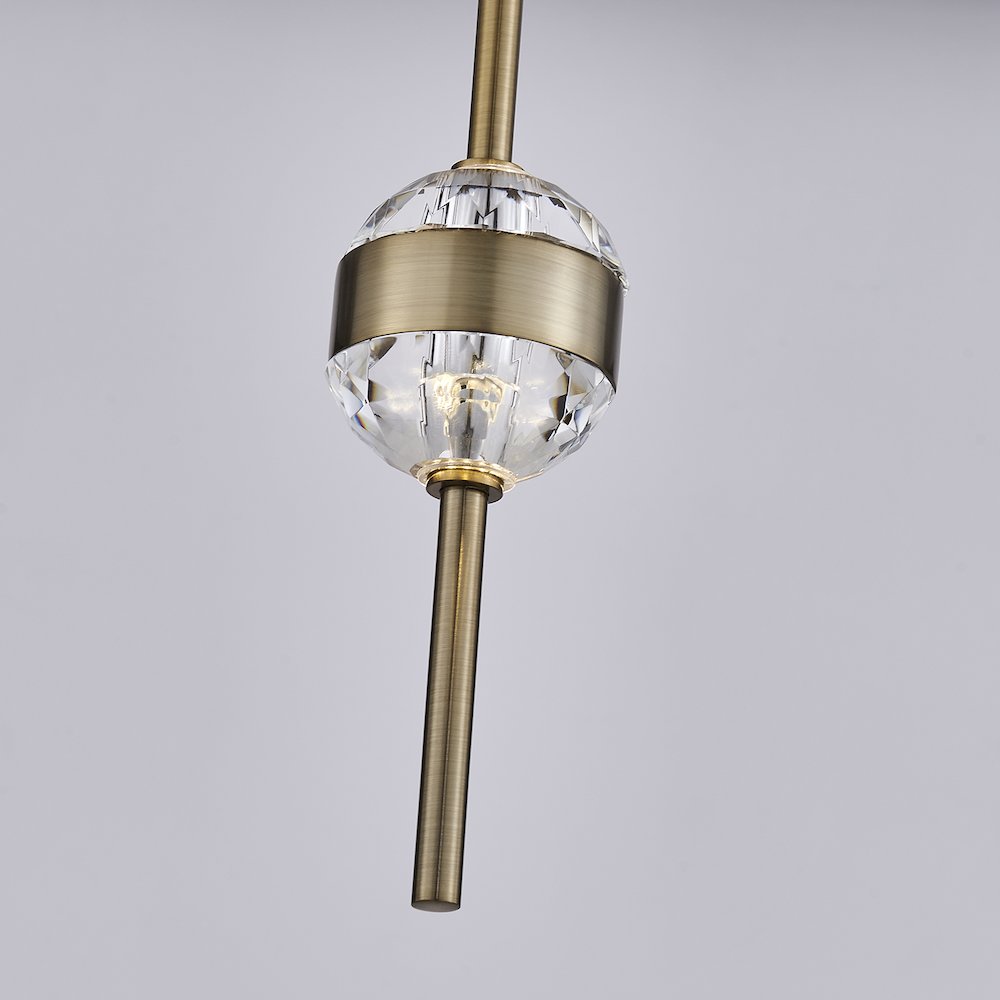 Goccia 6.25-in (7-watt) LED Winter Brass Mini Pendant. Picture 7