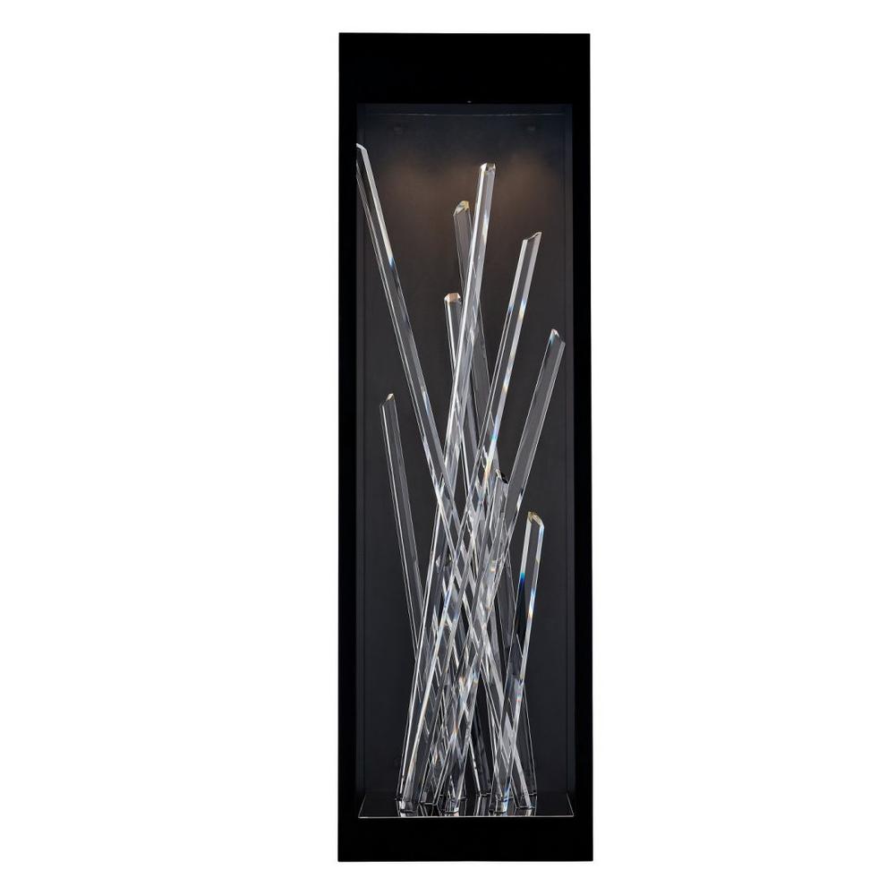 Arpione Esterno 36 in  Black Fluorocarbon Outdoor Wall Sconce. Picture 1