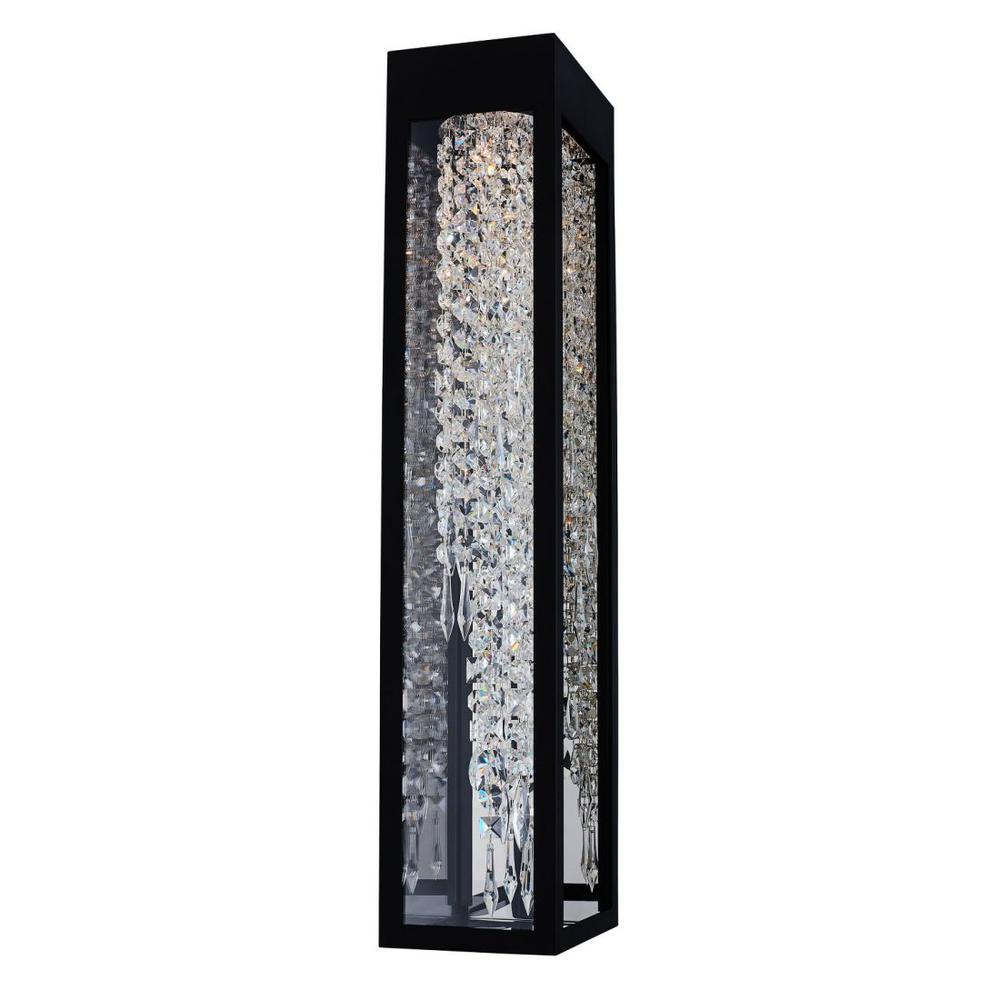 Tenuta Esterno 30 in Black Fluorocarbon Outdoor Wall Sconce. Picture 1