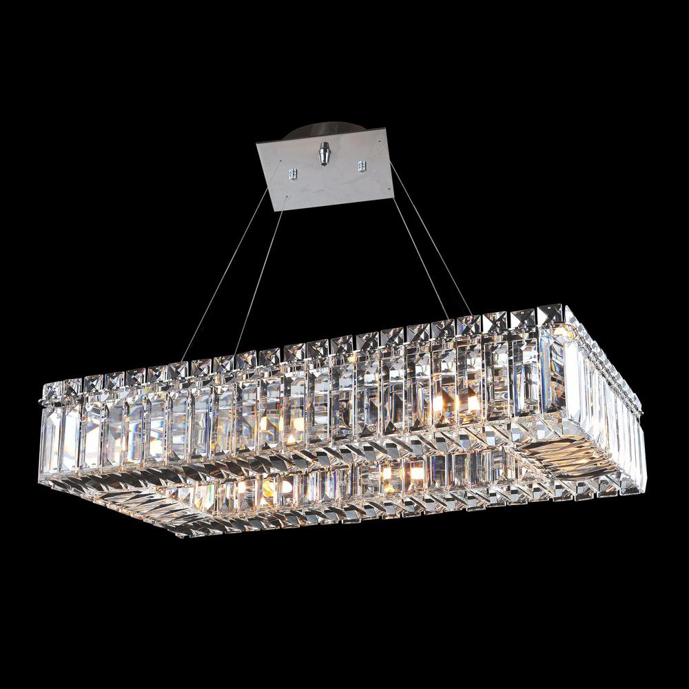 Baguette 22 Inch Rectangular Pendant. Picture 1