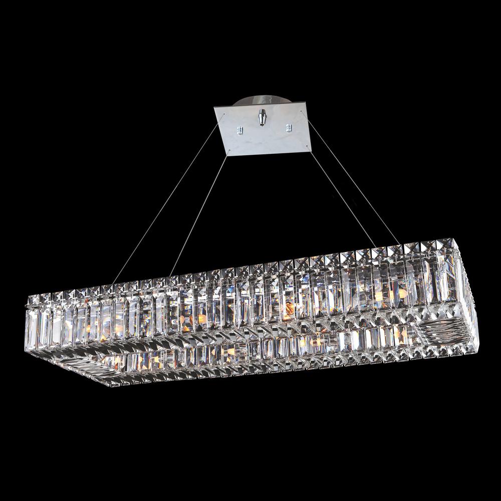 Baguette 30 Inch Rectangular Pendant. Picture 1