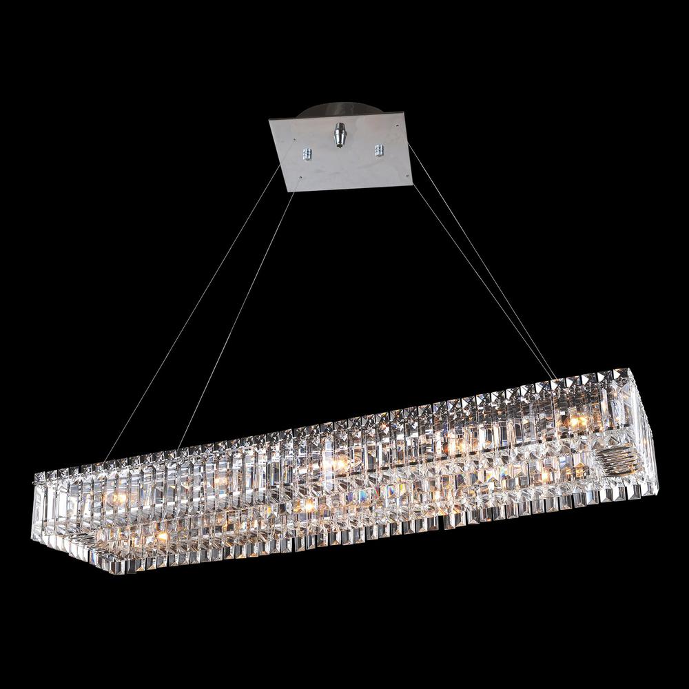 Baguette 43 Inch Rectangular Pendant. Picture 1