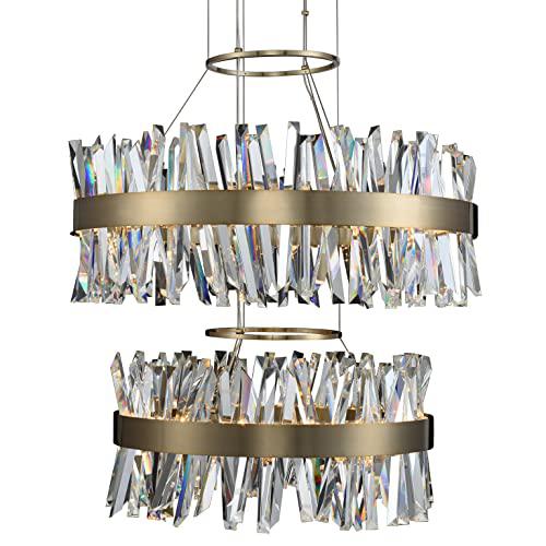 Glacier 25 + 32 Inch 2 Tier LED Round Pendant. Picture 1