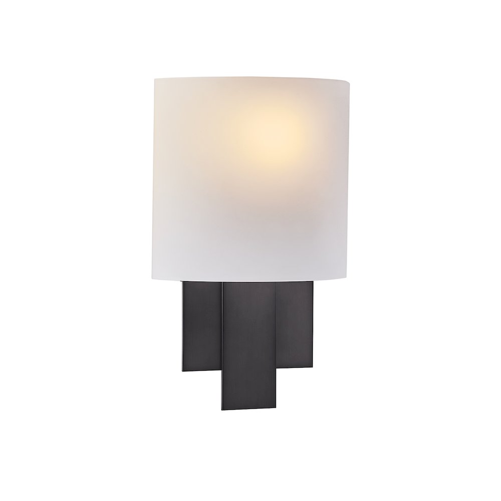 Espille 12.25-in 1 Light (60-watt) Satin Black Nickel ADA Wall Sconce. Picture 2