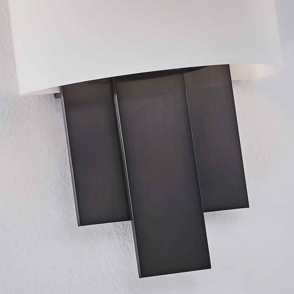 Espille 12.25-in 1 Light (60-watt) Satin Black Nickel ADA Wall Sconce. Picture 4