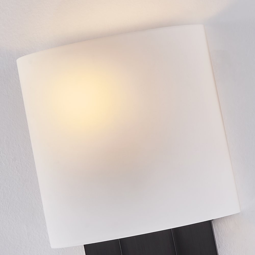 Espille 12.25-in 1 Light (60-watt) Satin Black Nickel ADA Wall Sconce. Picture 5