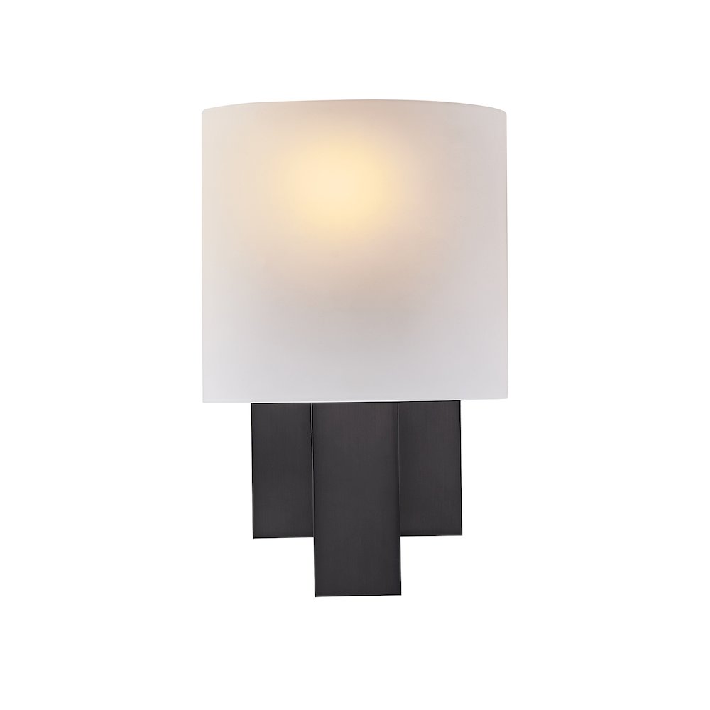 Espille 12.25-in 1 Light (60-watt) Satin Black Nickel ADA Wall Sconce. Picture 6