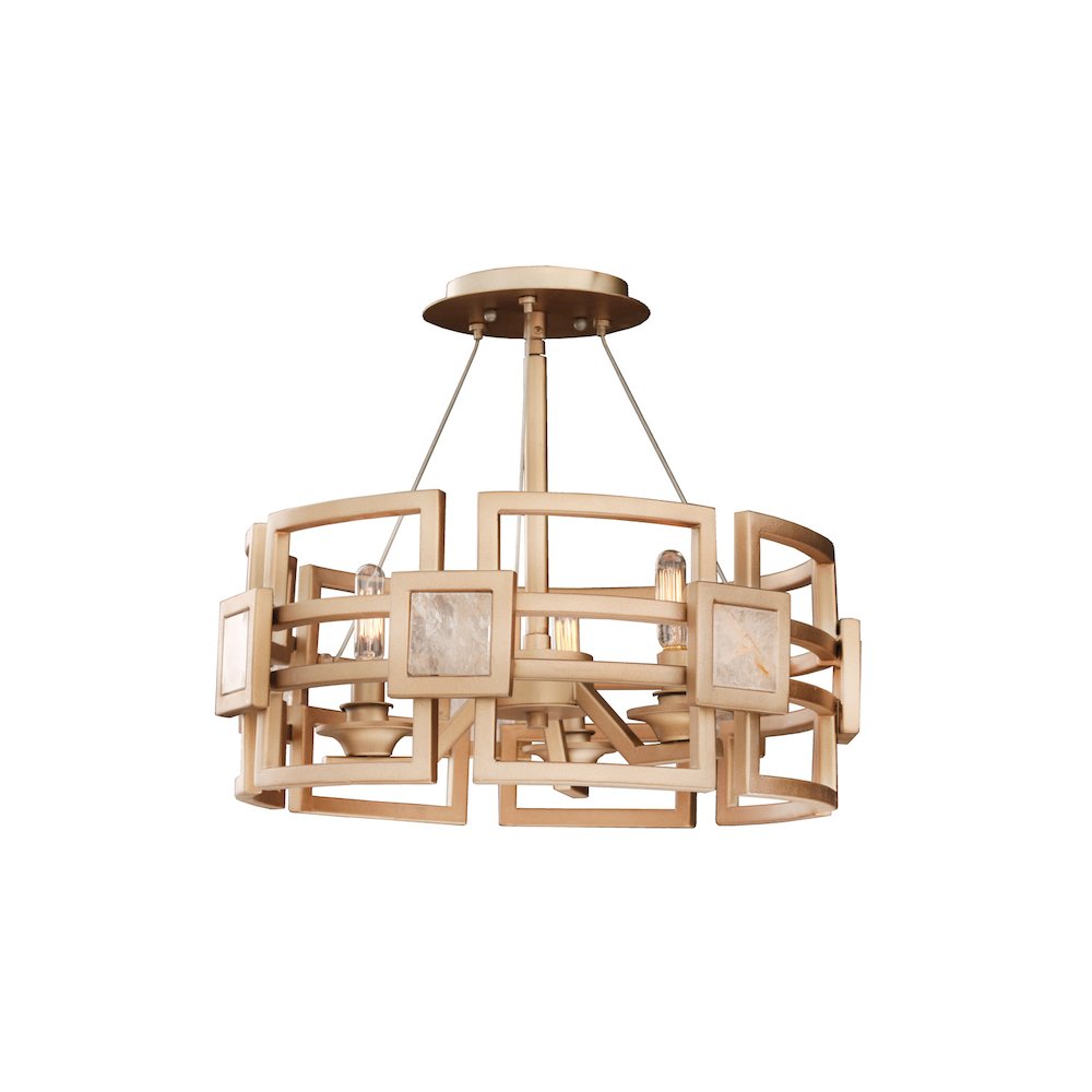 Metropolis 3 Light Semi Flush Mount. Picture 1