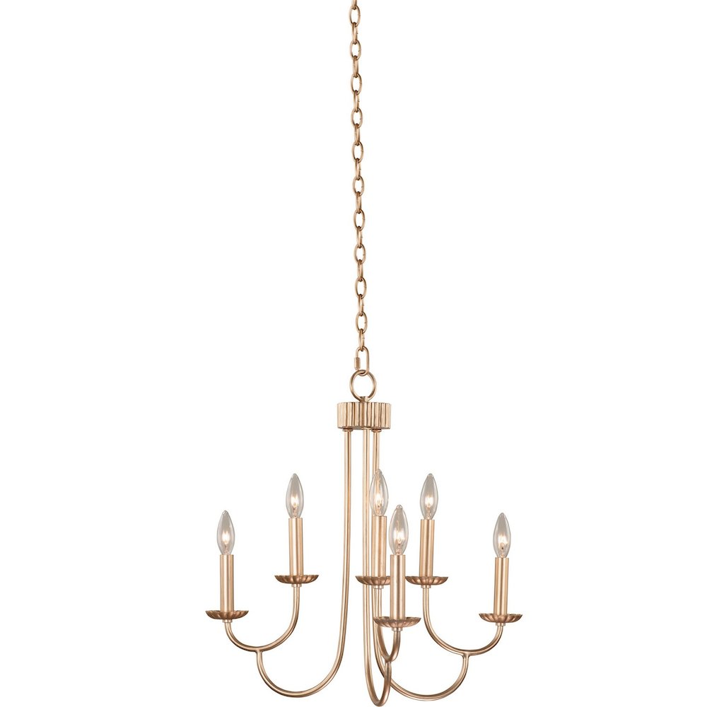 Kiera (3 + 3) Light 2 Tier Chandelier. Picture 1