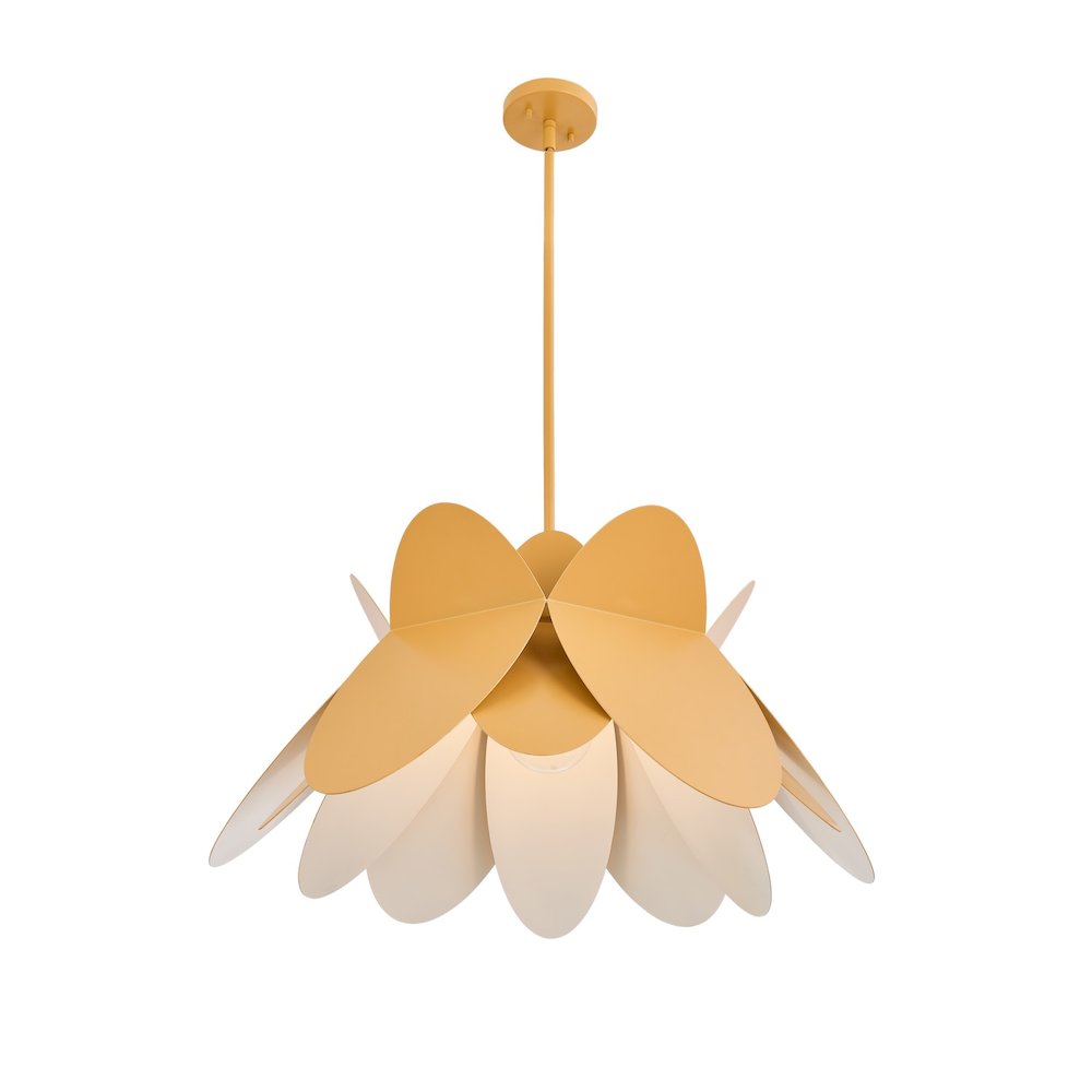 Flor 26 In Harvest Yellow Pendant. Picture 1