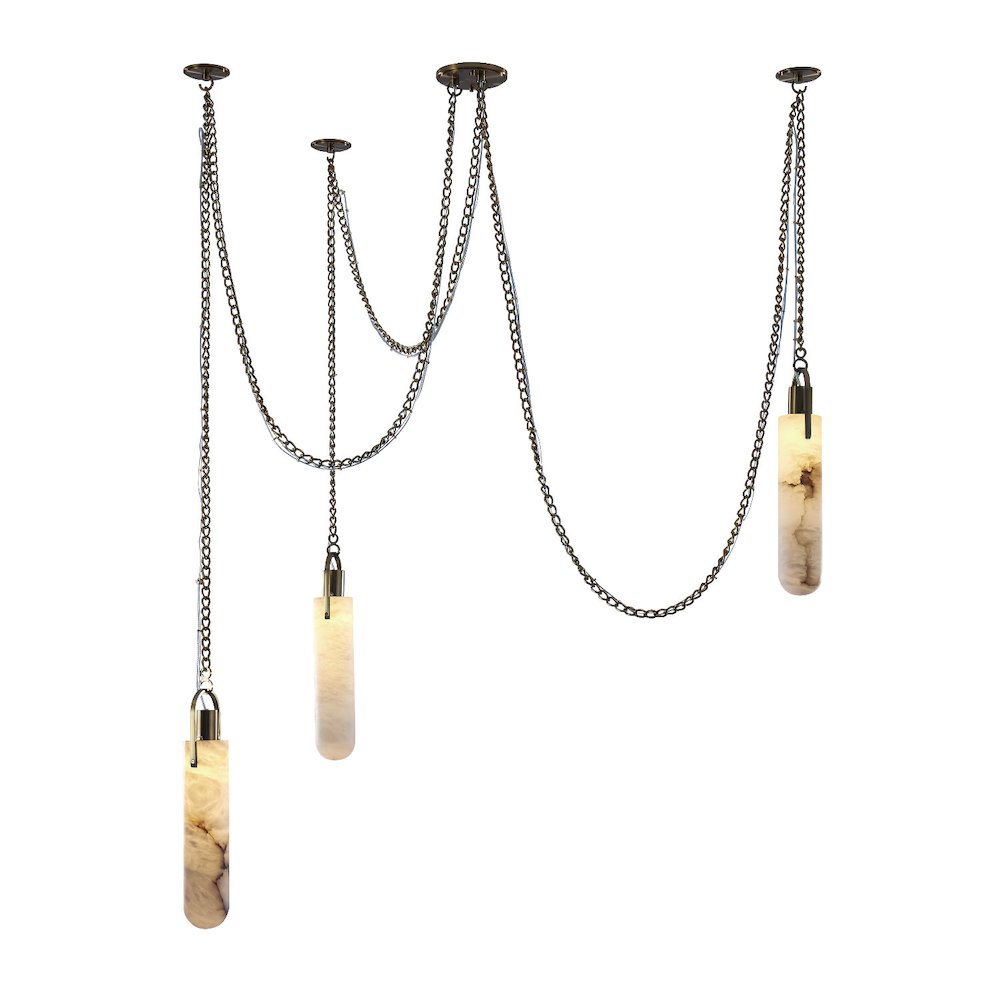 Flint 3 Light LED Multi-Drop Pendant. Picture 1
