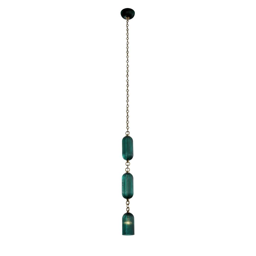 Reeded Glass Mini Pendant Light, Belen Kox. Picture 1