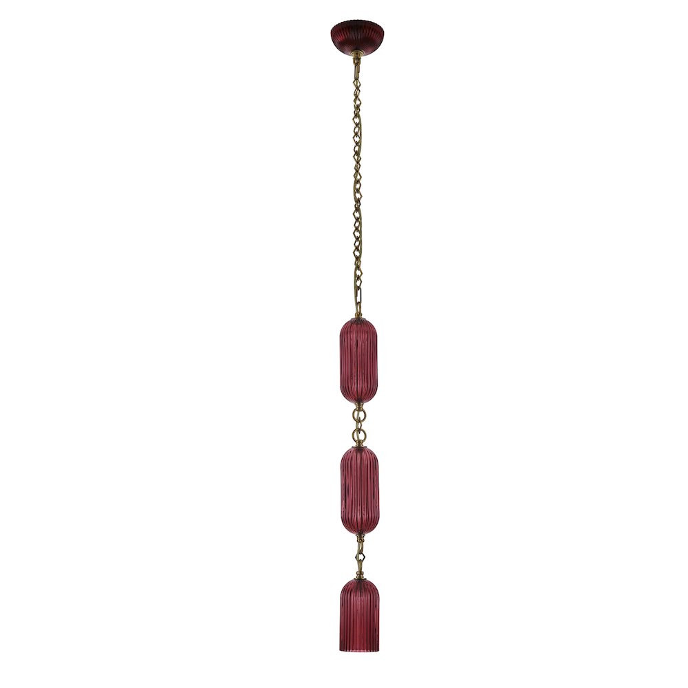 Verde 4-in 1 Light (40-watt) Satin Brass Pendant. Picture 2