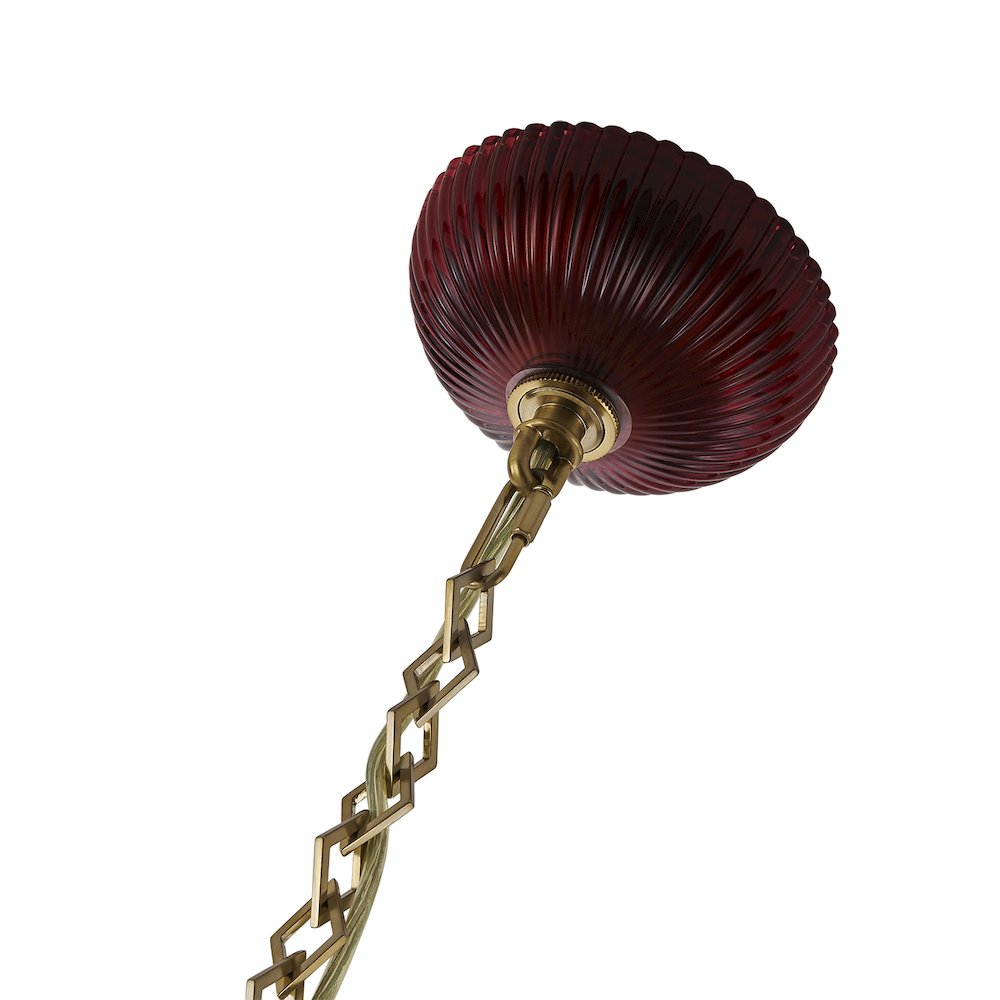 Verde 4-in 1 Light (40-watt) Satin Brass Pendant. Picture 5