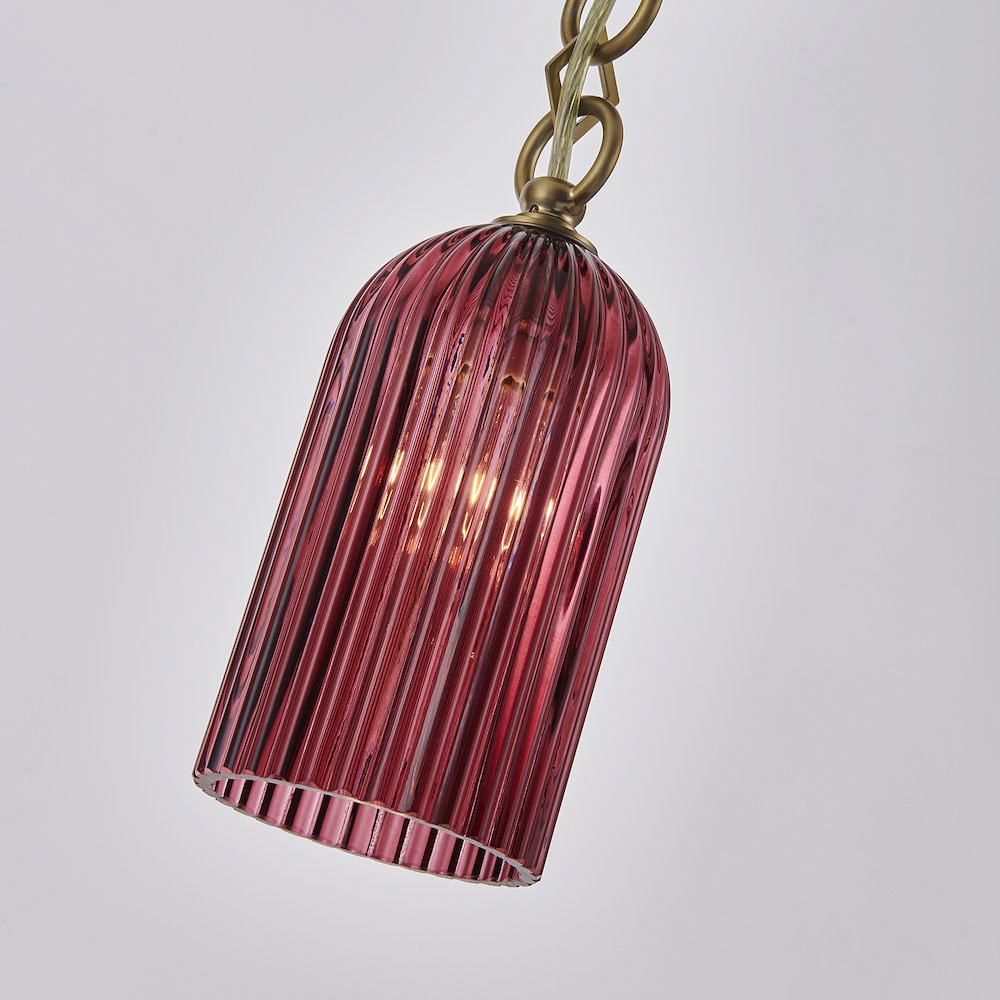 Verde 4-in 1 Light (40-watt) Satin Brass Pendant. Picture 6