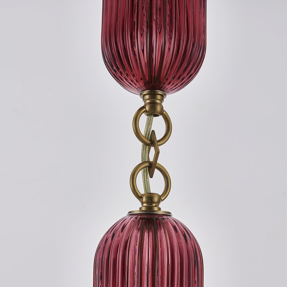 Verde 4-in 1 Light (40-watt) Satin Brass Pendant. Picture 8