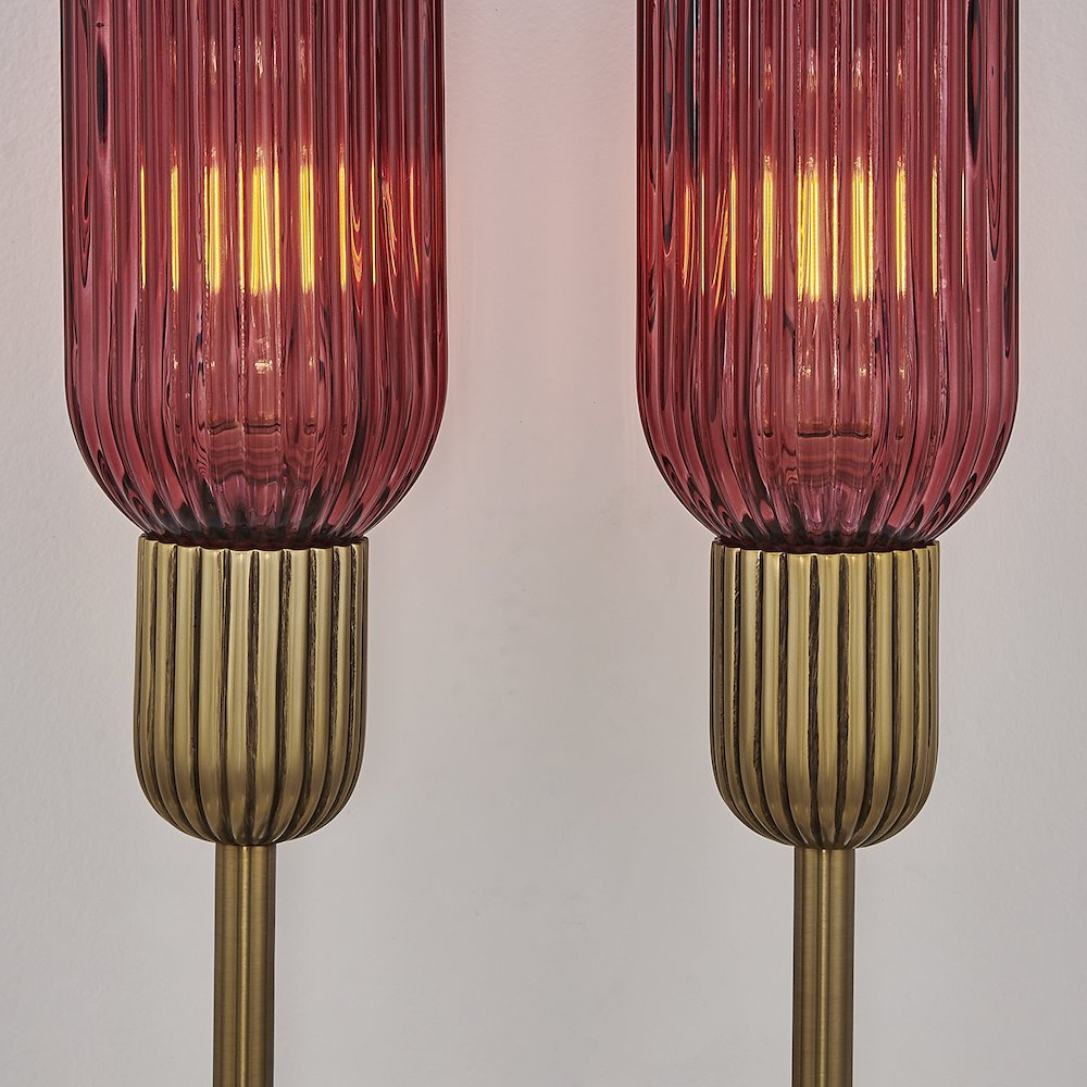Verde 10-in 2 Light (40-watt) Satin Brass Wall Sconce. Picture 6