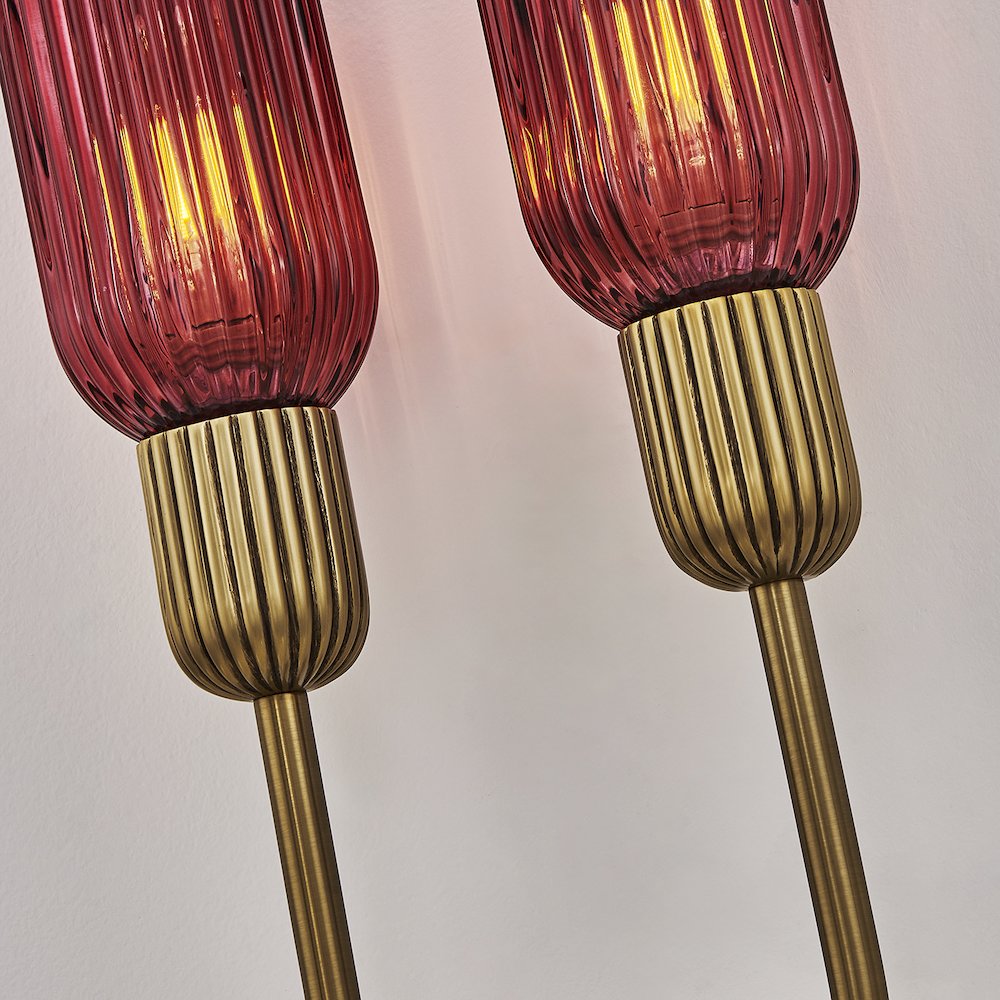 Verde 10-in 2 Light (40-watt) Satin Brass Wall Sconce. Picture 8