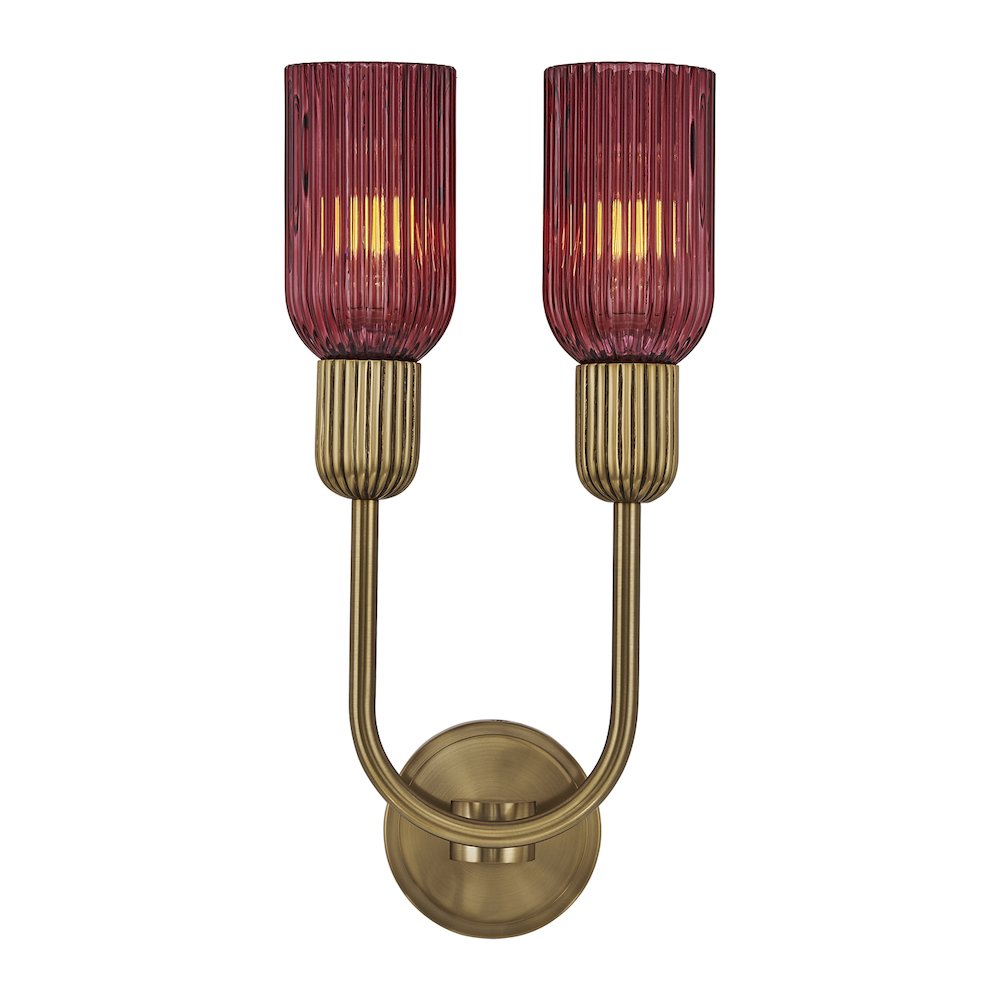 Verde 10-in 2 Light (40-watt) Satin Brass Wall Sconce. Picture 10