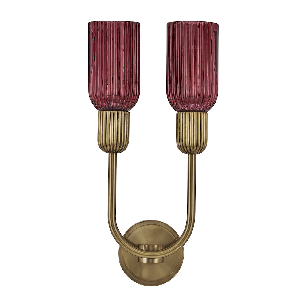 Verde 10-in 2 Light (40-watt) Satin Brass Wall Sconce. Picture 11