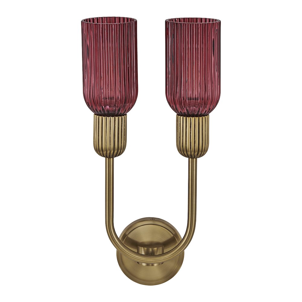 Verde 10-in 2 Light (40-watt) Satin Brass Wall Sconce. Picture 13