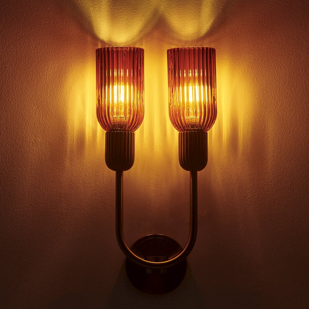 Verde 10-in 2 Light (40-watt) Satin Brass Wall Sconce. Picture 14