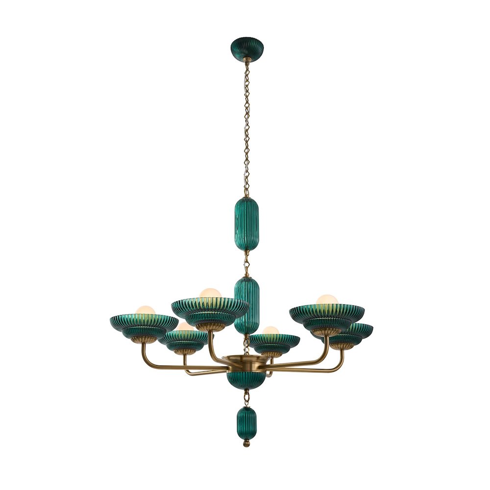 Verde 6 Lt Chandelier. Picture 1