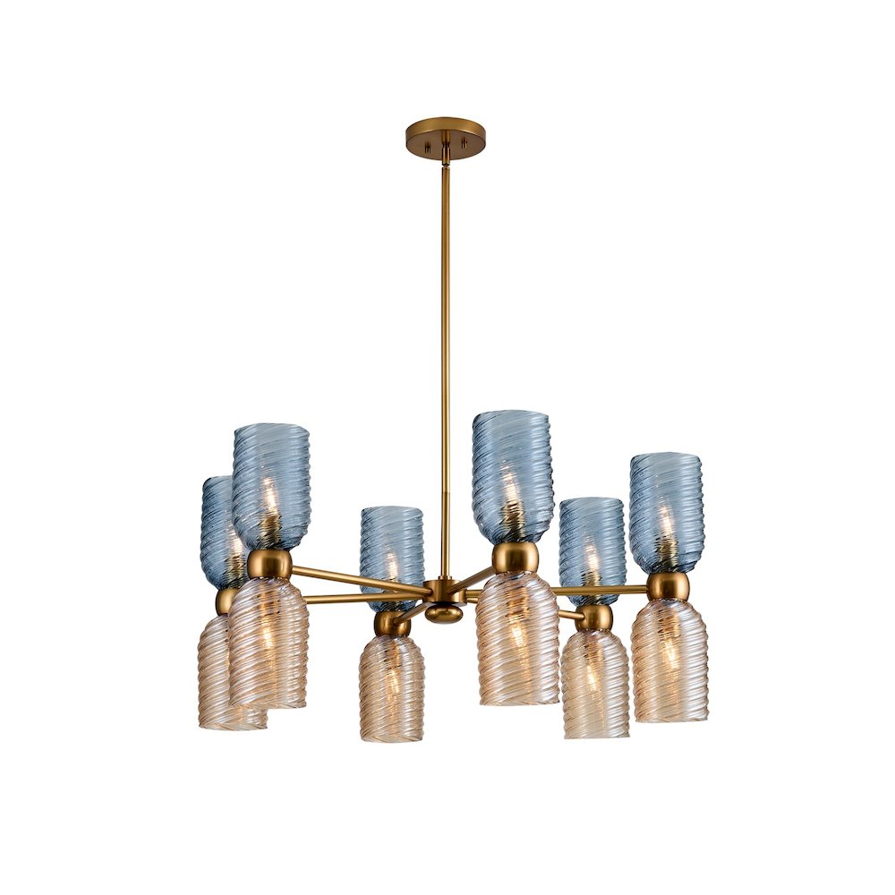 Azul 12 Lt Chandelier. Picture 1