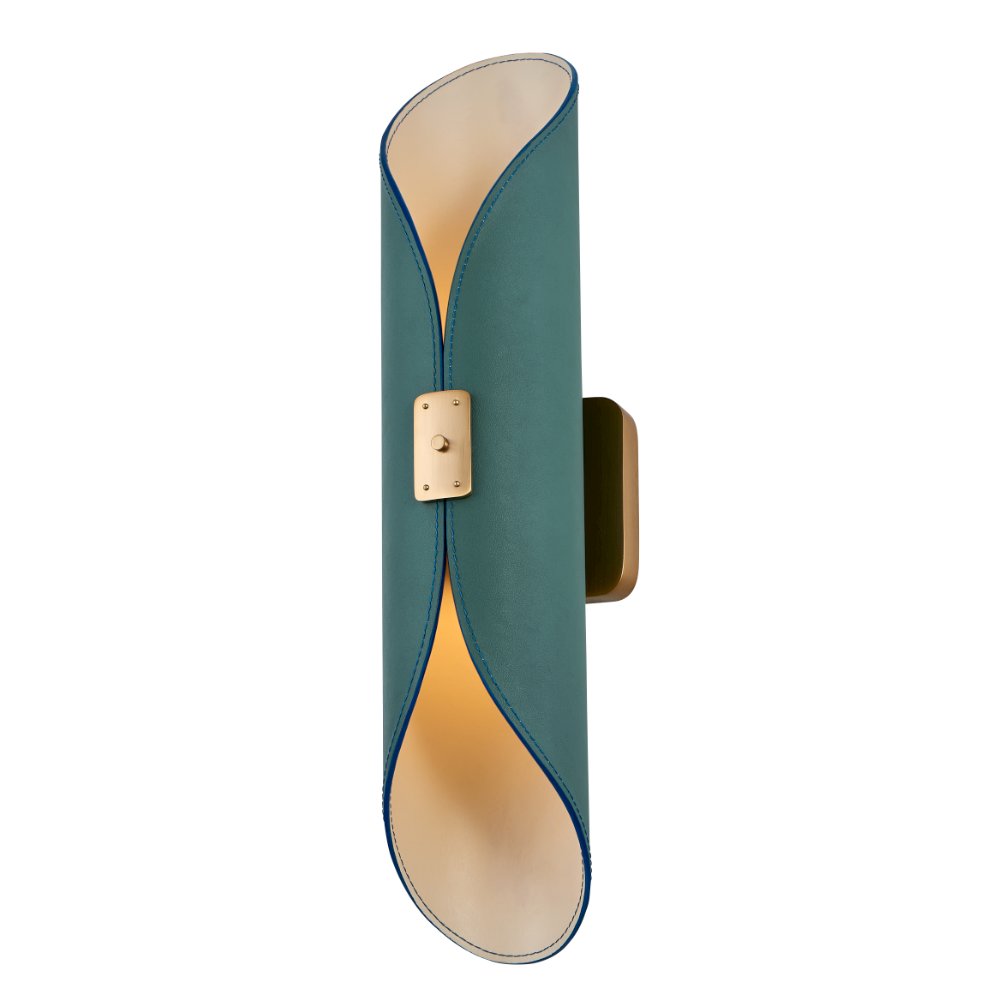Cape LED Peacock Green Wall Sconce. Picture 1