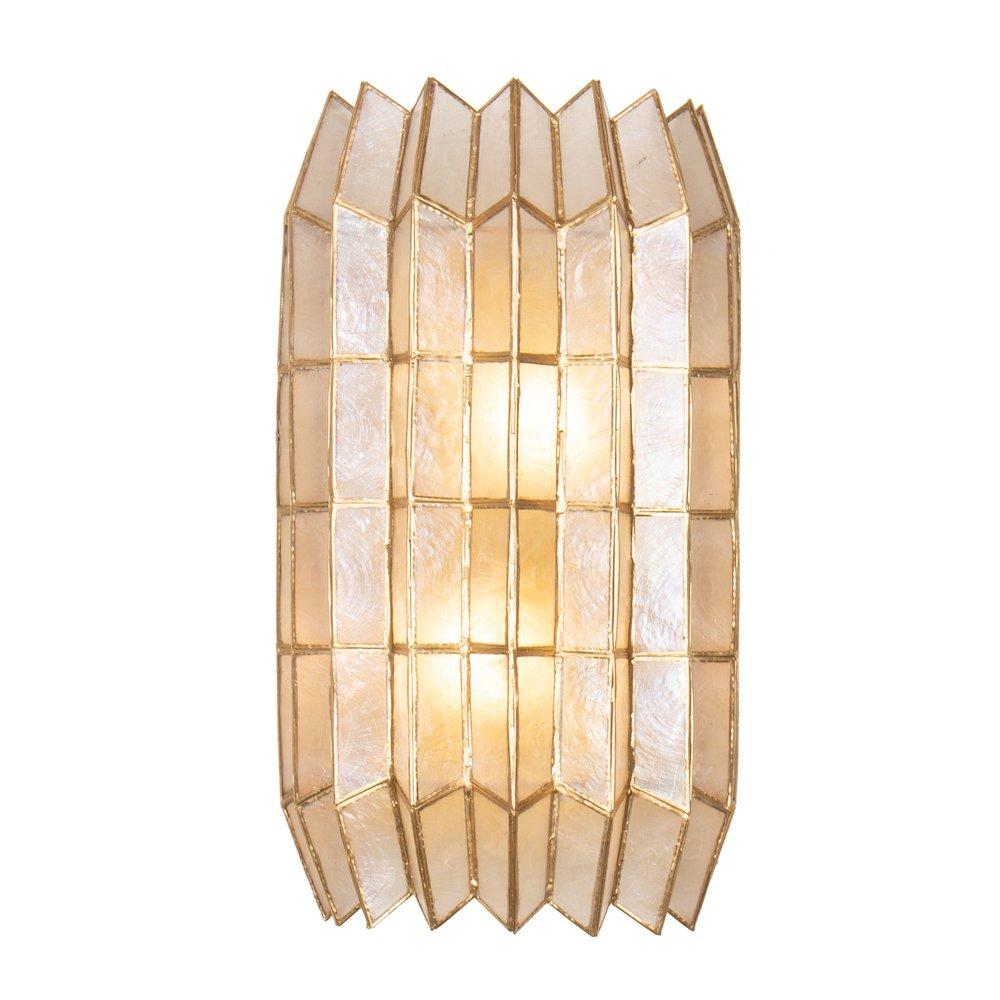 Fractal 8.5-in 2 Light (40-watt) Oxidized Gold Leaf Wall Sconce. Picture 1