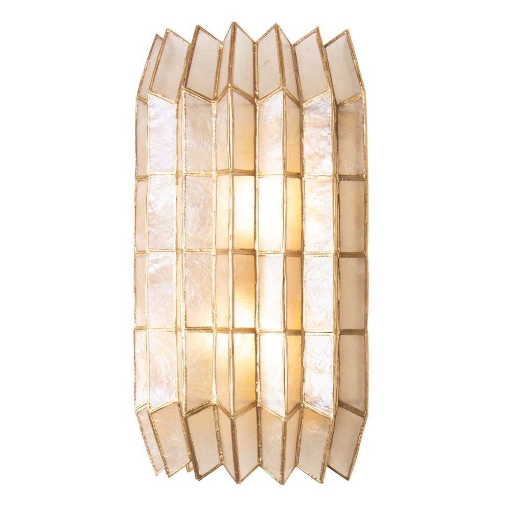 Fractal 8.5-in 2 Light (40-watt) Oxidized Gold Leaf Wall Sconce. Picture 2