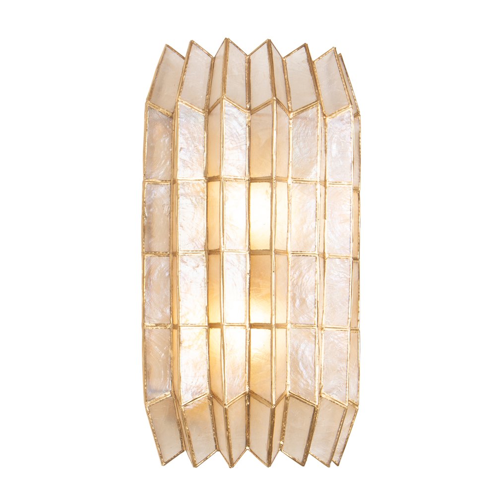 Fractal 8.5-in 2 Light (40-watt) Oxidized Gold Leaf Wall Sconce. Picture 3