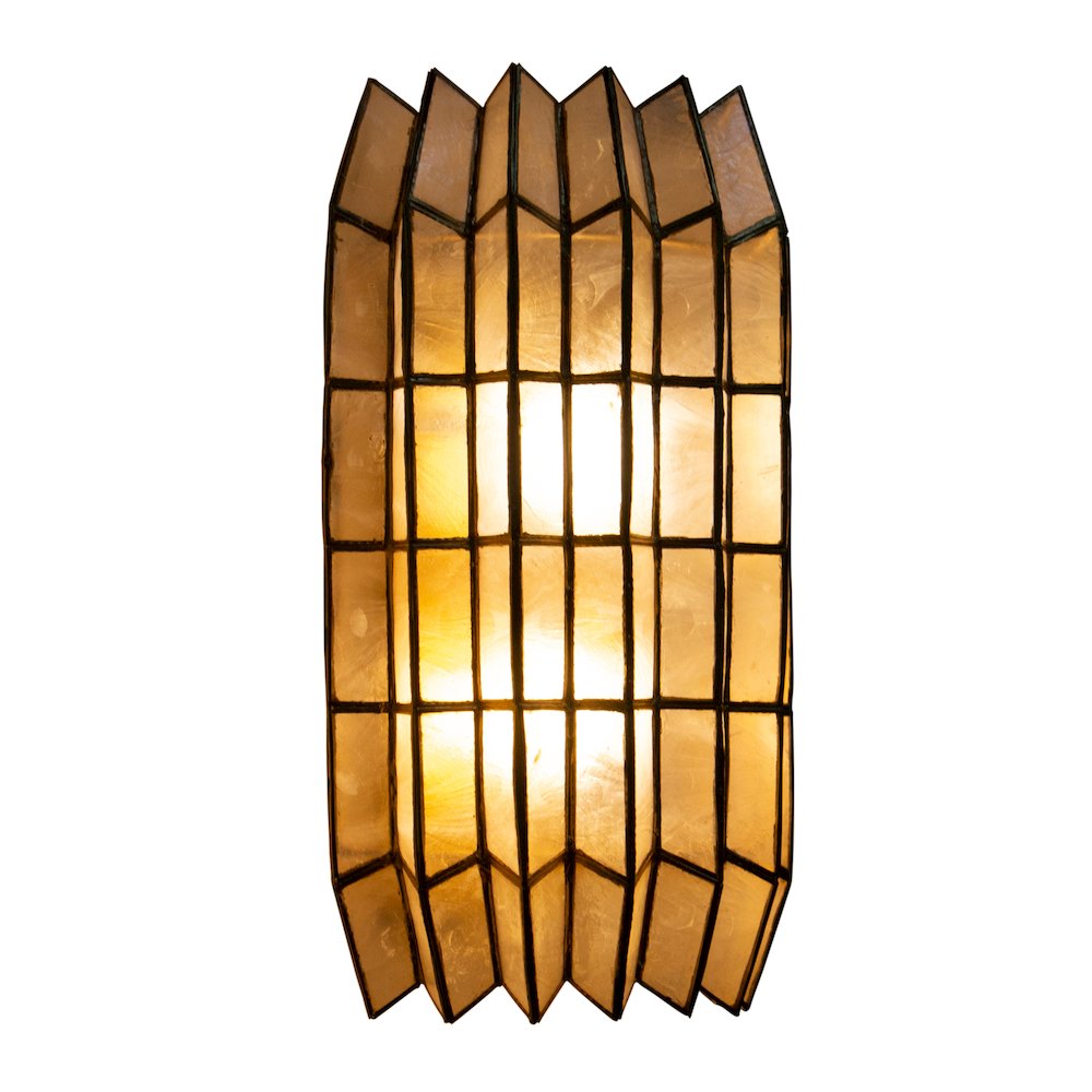Fractal 8.5-in 2 Light (40-watt) Oxidized Gold Leaf Wall Sconce. Picture 4