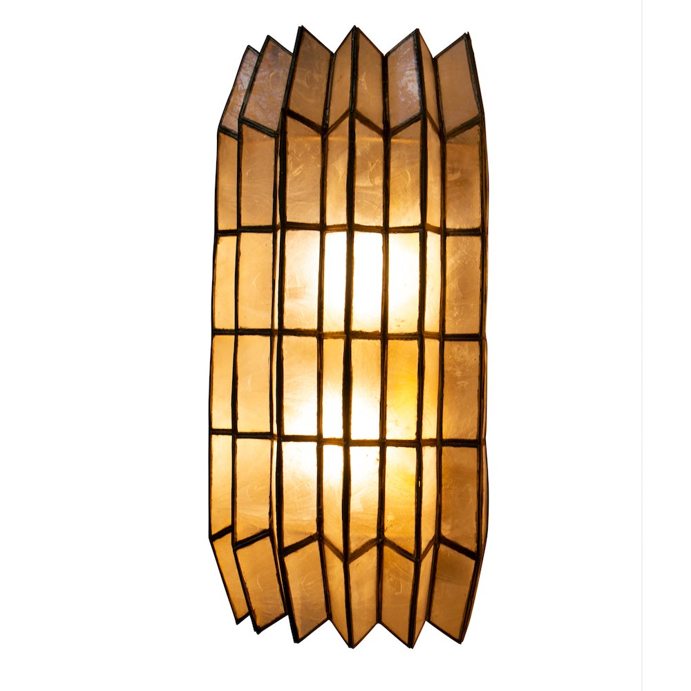 Fractal 8.5-in 2 Light (40-watt) Oxidized Gold Leaf Wall Sconce. Picture 5