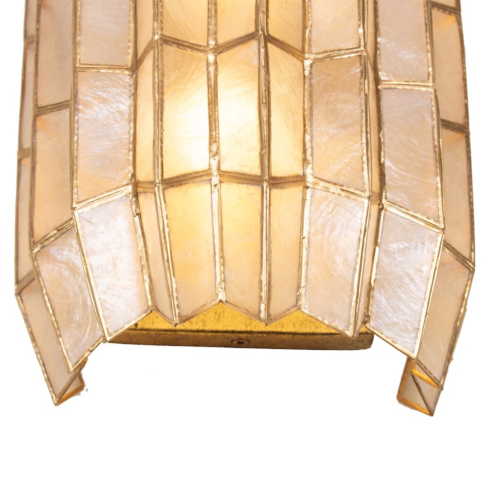 Fractal 8.5-in 2 Light (40-watt) Oxidized Gold Leaf Wall Sconce. Picture 8