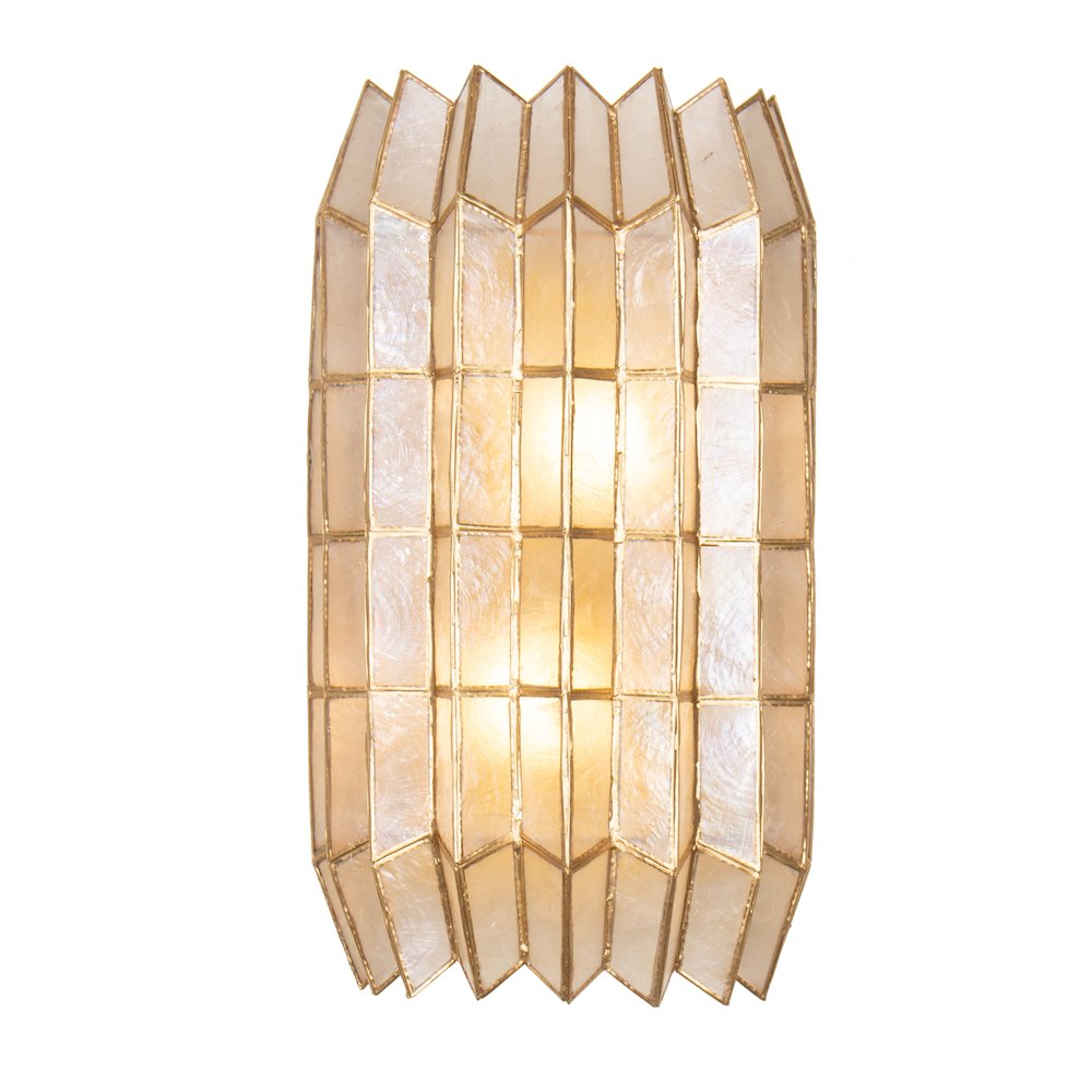Fractal 8.5-in 2 Light (40-watt) Oxidized Gold Leaf Wall Sconce. Picture 9
