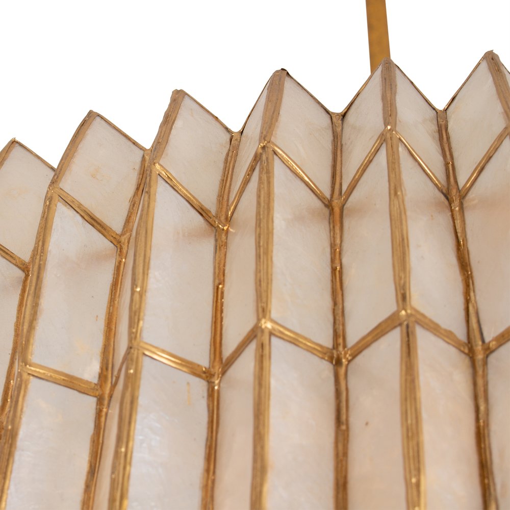 Fractal 28-in 8 Light (40-watt) Oxidized Gold Leaf Chandelier. Picture 11