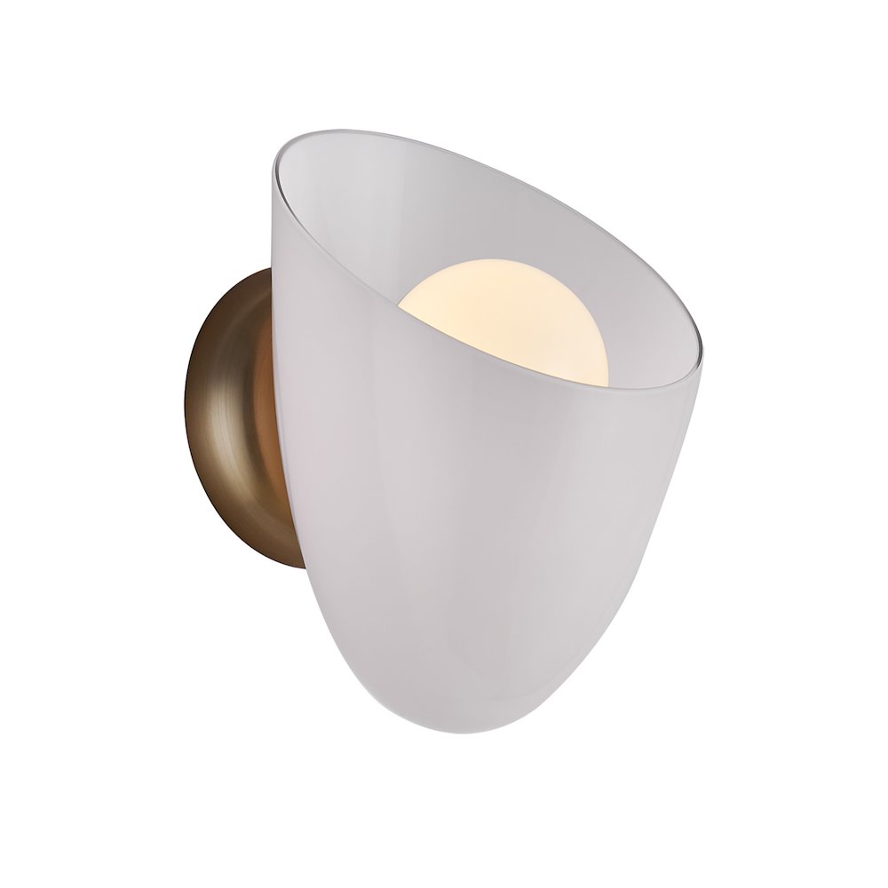 Cocoon 10-in 1 Light (40-watt) Winter Brass Wall Sconce. Picture 1