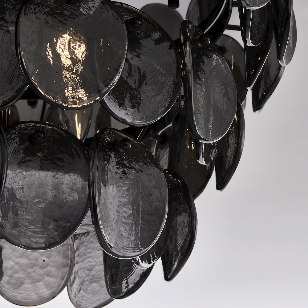 Uroko 19.75-in 4 Light (40-watt) Black Nickel Flush Mount. Picture 5