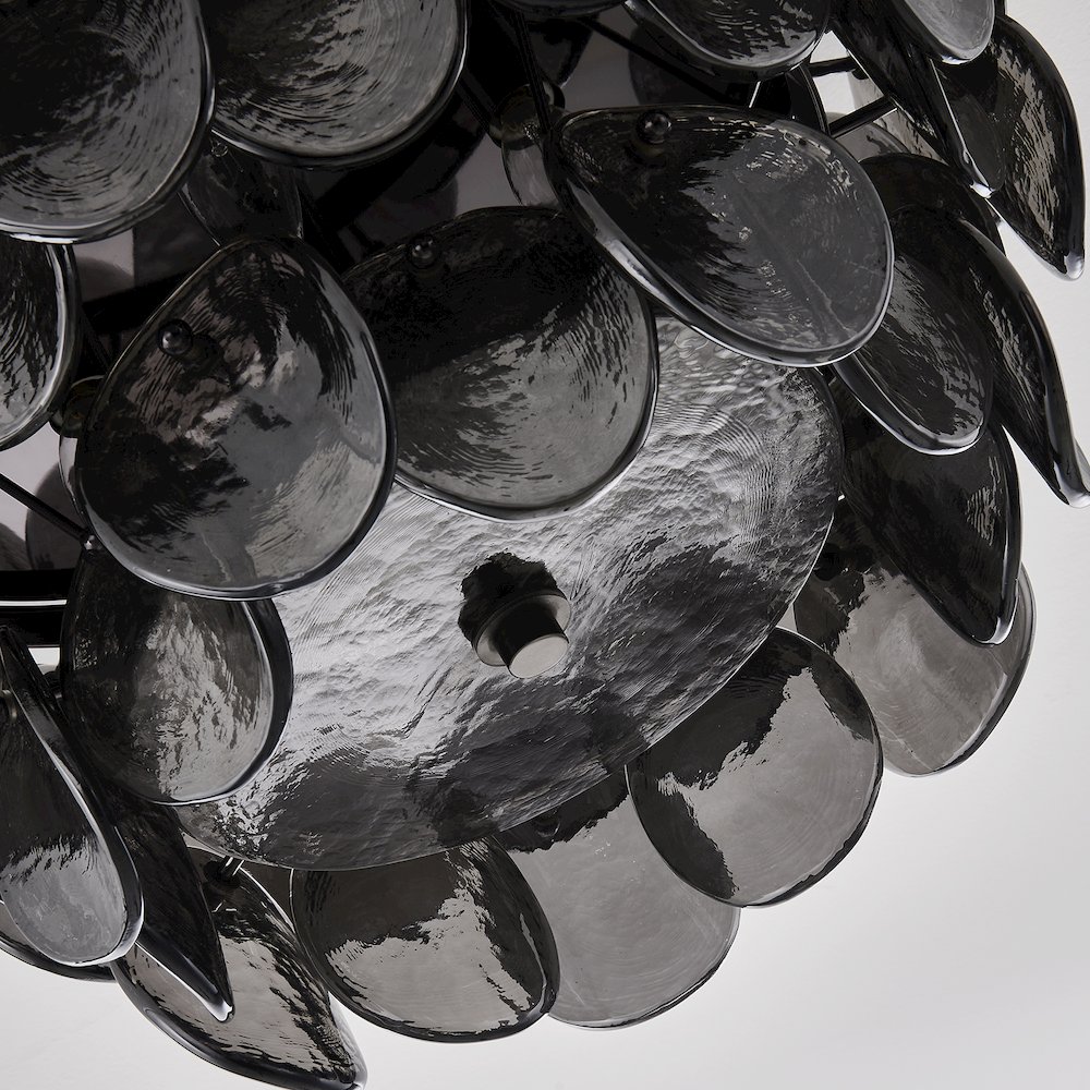 Uroko 19.75-in 4 Light (40-watt) Black Nickel Flush Mount. Picture 6