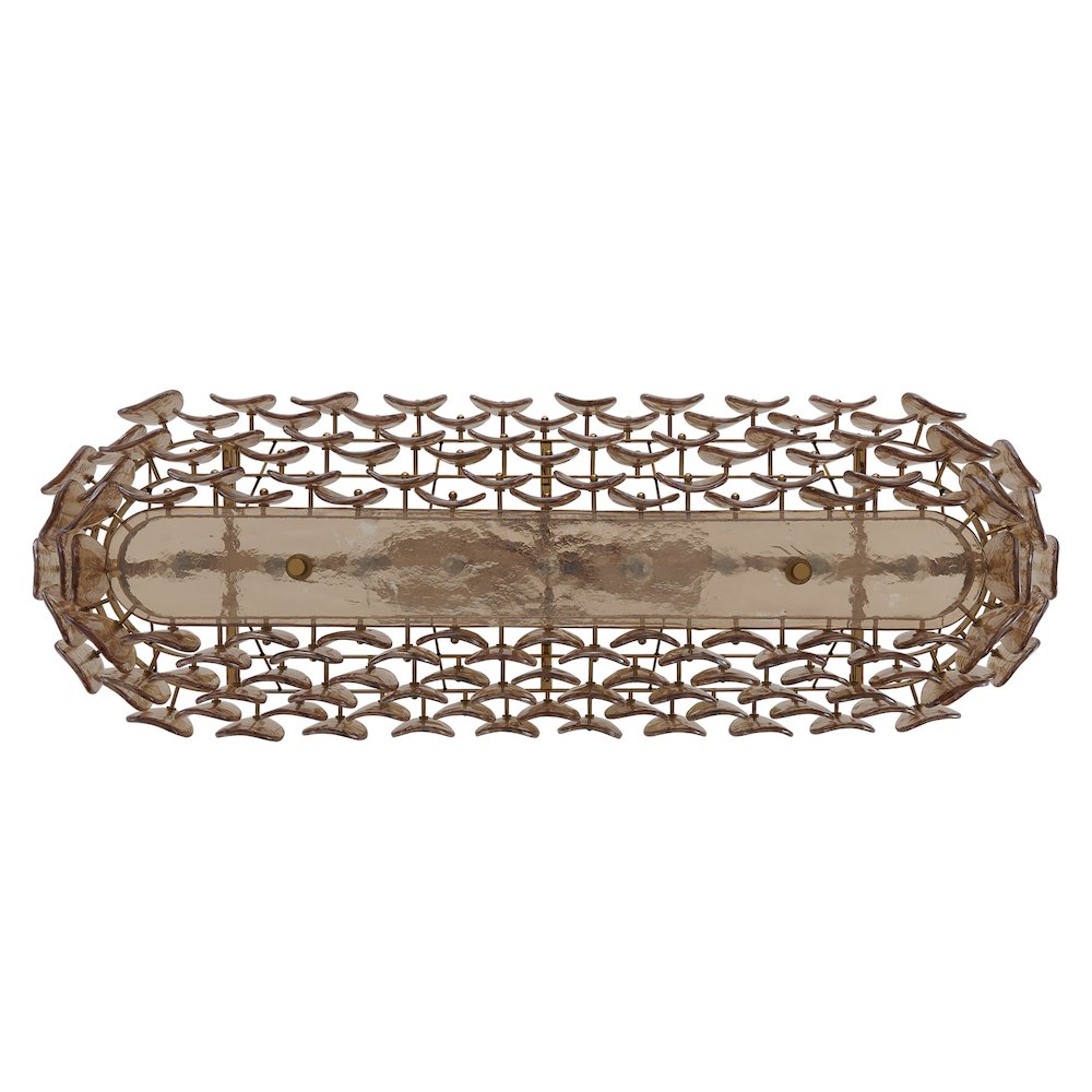 Uroko 49.5-in 9 Light (40-watt) Polished Winter Brass Linear Pendant. Picture 3